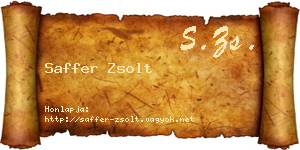 Saffer Zsolt névjegykártya